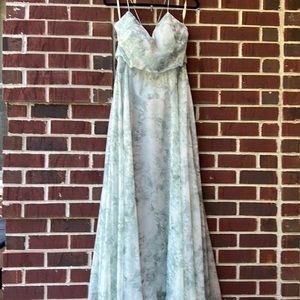 Jenny Yoo collection maxi lined dress with a back zipper